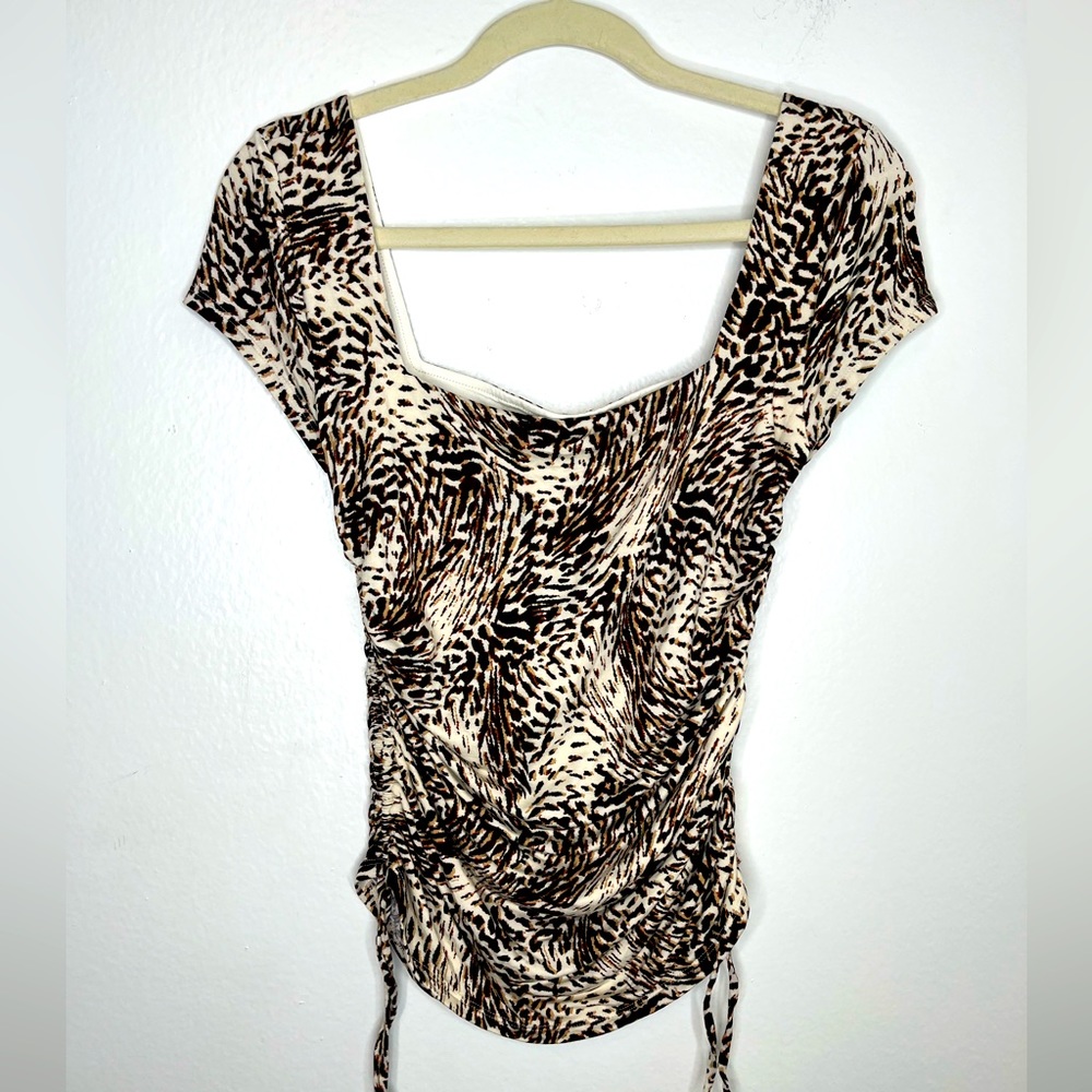 Y2K Express Leopard Print Top
